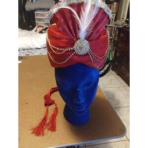 Indian Turban for Wedding Royal Maharaja Bhendhej  Pagadi Dark Red vintage